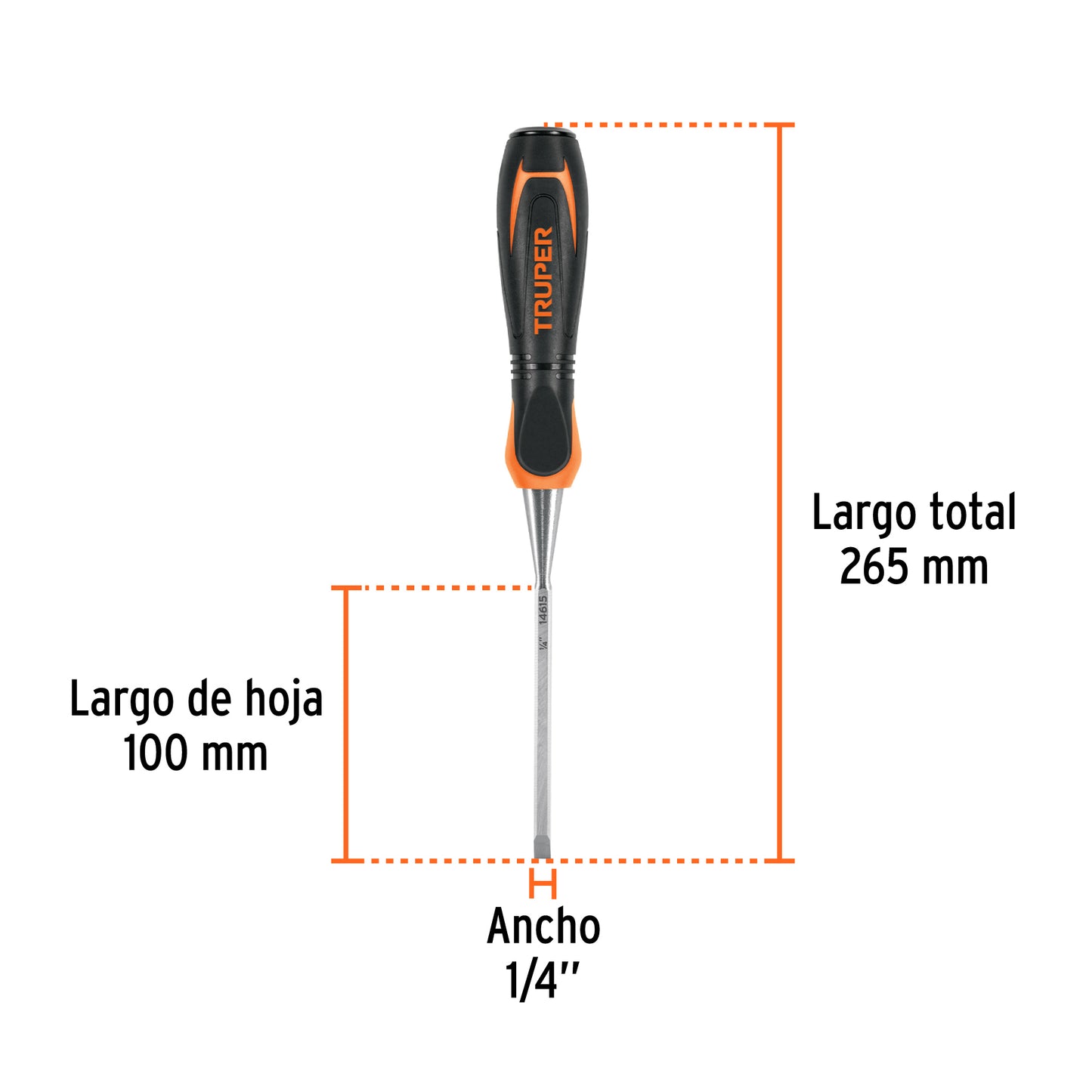 Formón 1/4" Mango Comfort Grip, Truper