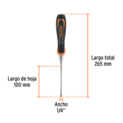 Formón 1/4" Mango Comfort Grip, Truper