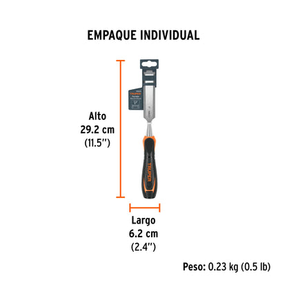 Formón 1" Mango Comfort Grip, Truper