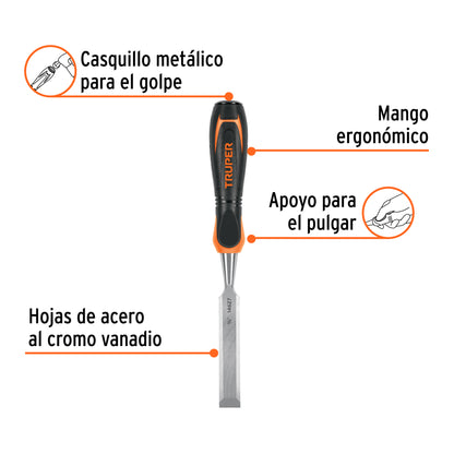 Formón 3/4" Mango Comfort Grip, Truper