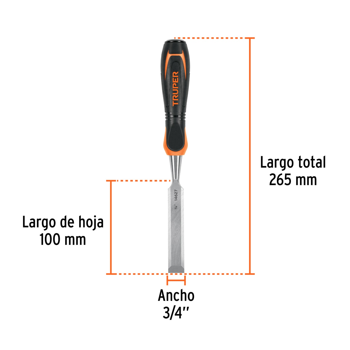 Formón 3/4" Mango Comfort Grip, Truper