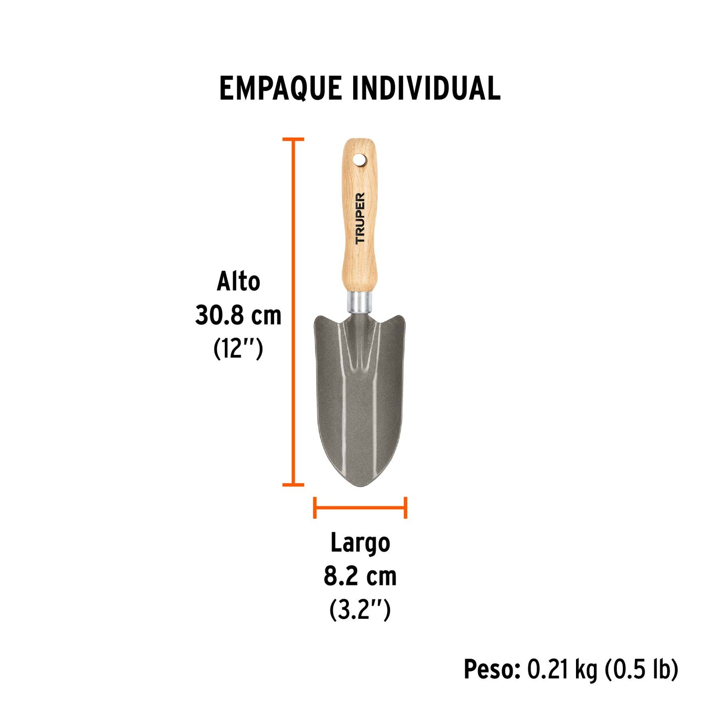 Cuchara para Jardín, Mango de 6", Truper