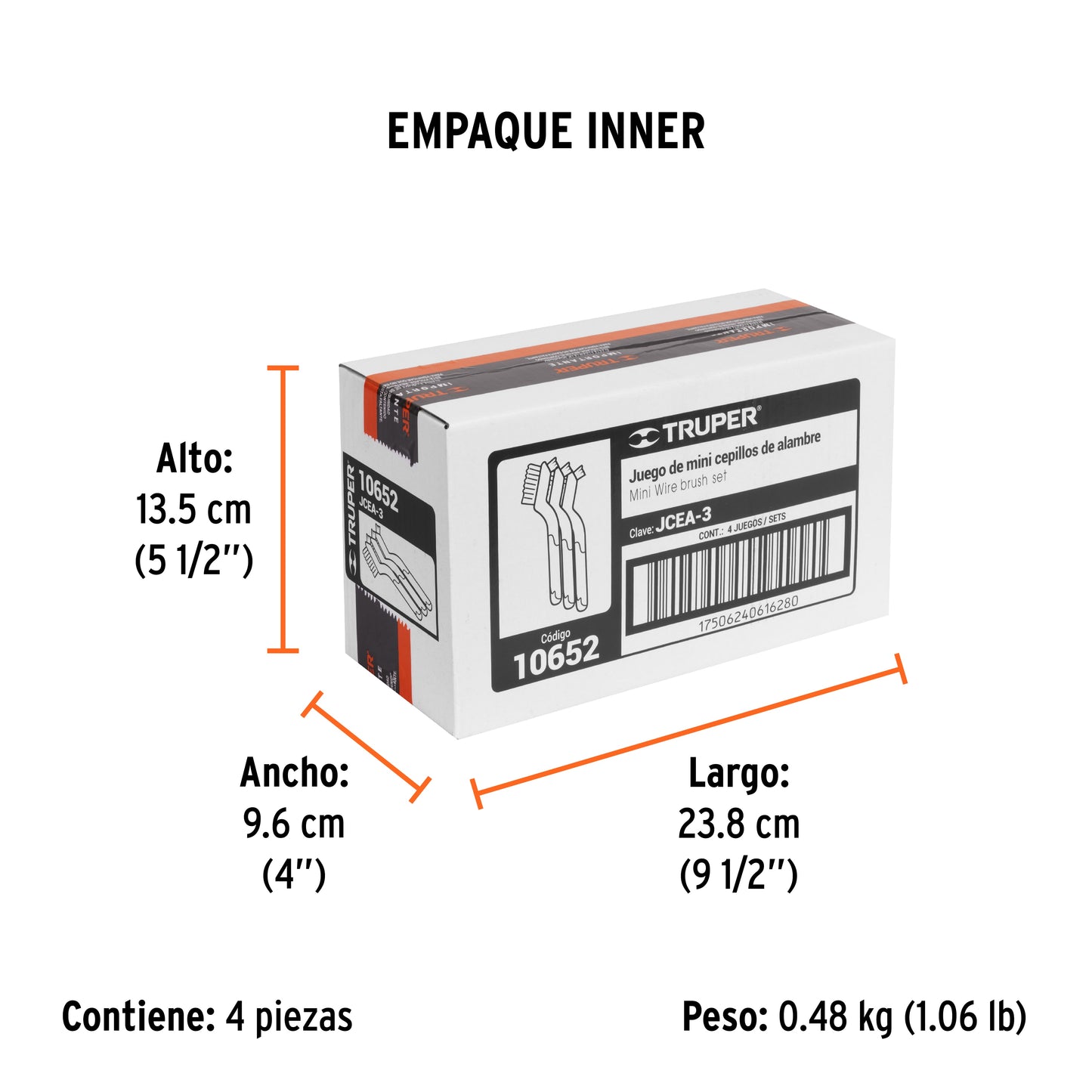 Juego de 3 Minicepillos de Alambre 28 Pinceles, Truper