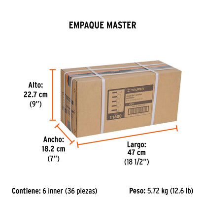 Juego de 5 Piedras Montadas Zanco 1/4", Uso General, Truper