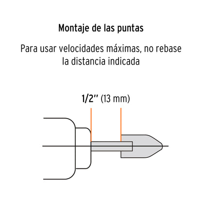 Juego de 5 Piedras Montadas Zanco 1/4", Uso General, Truper