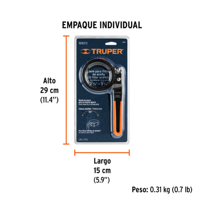 Llave de Banda Metálica 2-1/2" A3-1/4" para Filtro de Aceite