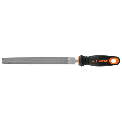 Lima Media Caña Bastarda 8" con Mango Comfort Grip, Truper