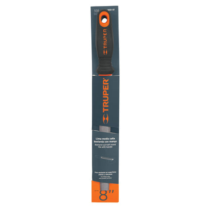 Lima Media Caña Bastarda 8" con Mango Comfort Grip, Truper