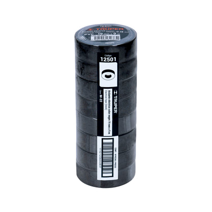 Cinta de Aislar de 9 M X 19 Mm, Negra, Truper