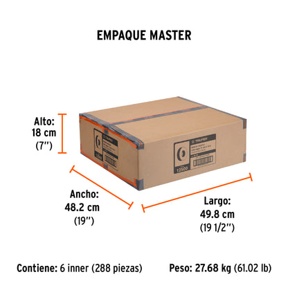 Cinta de Aislar de 18 M X 19 Mm, Negra, Truper