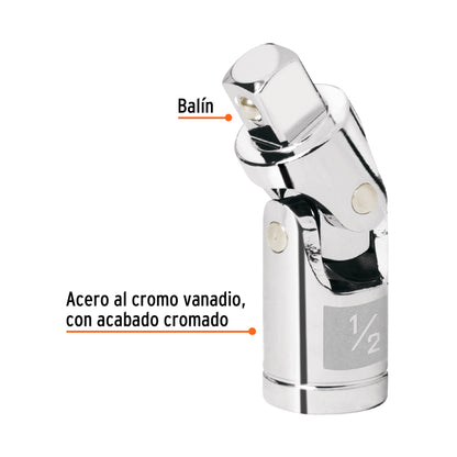 Nudo Universal para Dados con Cuadro de 1/2", Truper