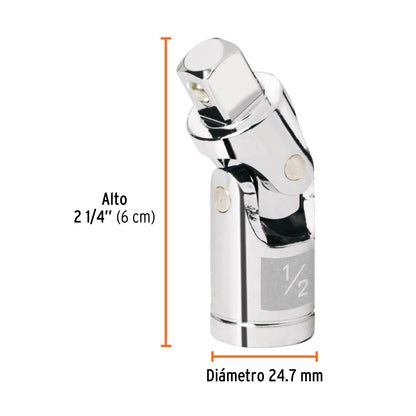Nudo Universal para Dados con Cuadro de 1/2", Truper