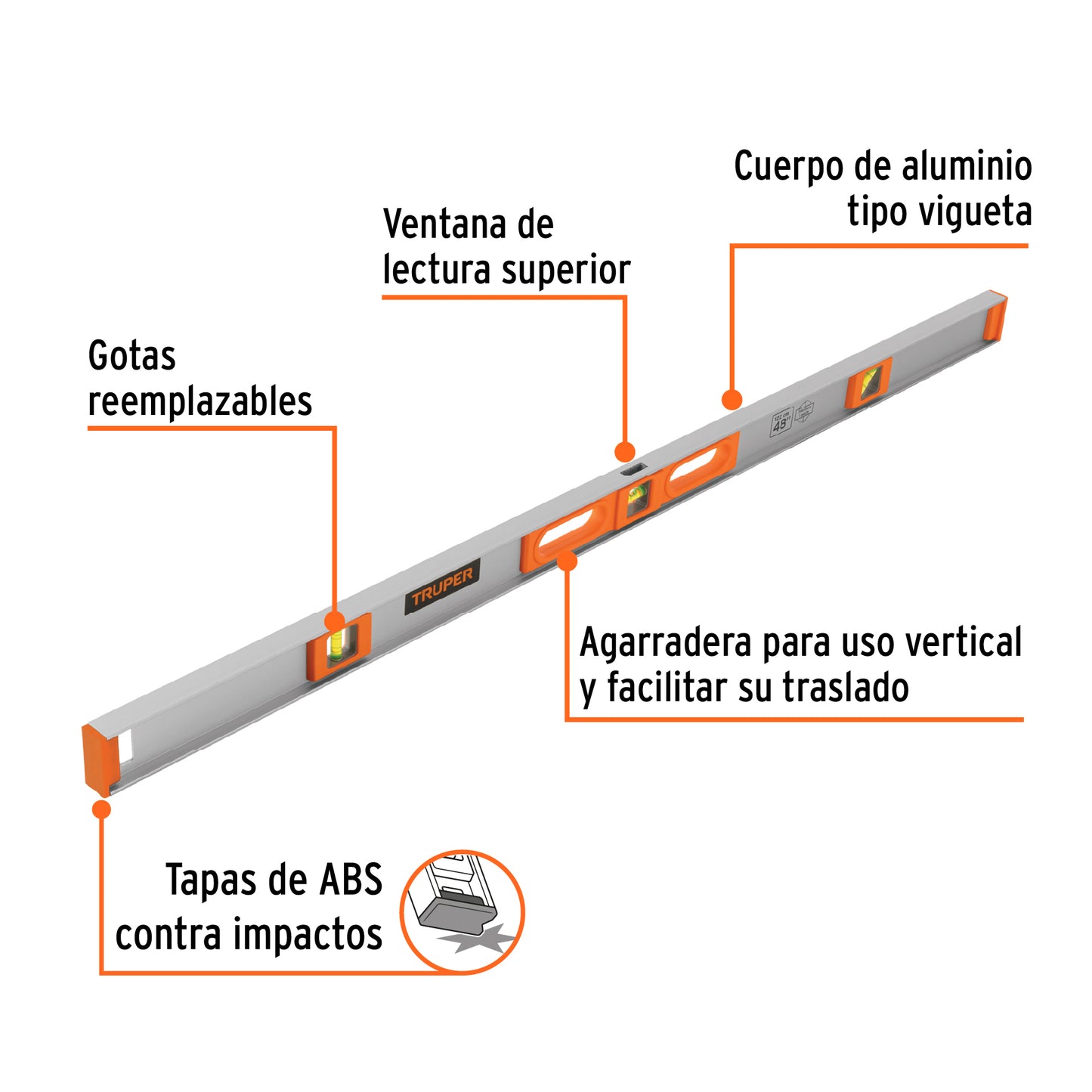 Nivel Profesional de 36" con Protección de Abs, Truper