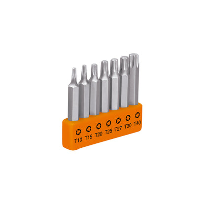 Juego de 7 Puntas Torx Combinadas Largo 2", Truper Expert