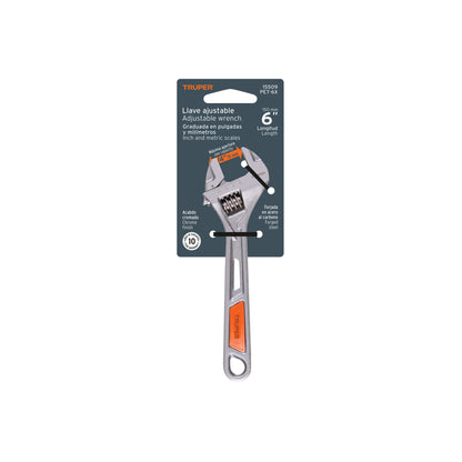 Llave Ajustable (perico) 6" Cromada, Truper