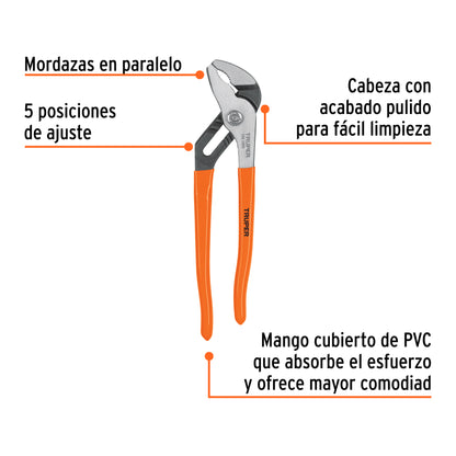 Pinza de Extensión 10" Mango de Pvc, Truper