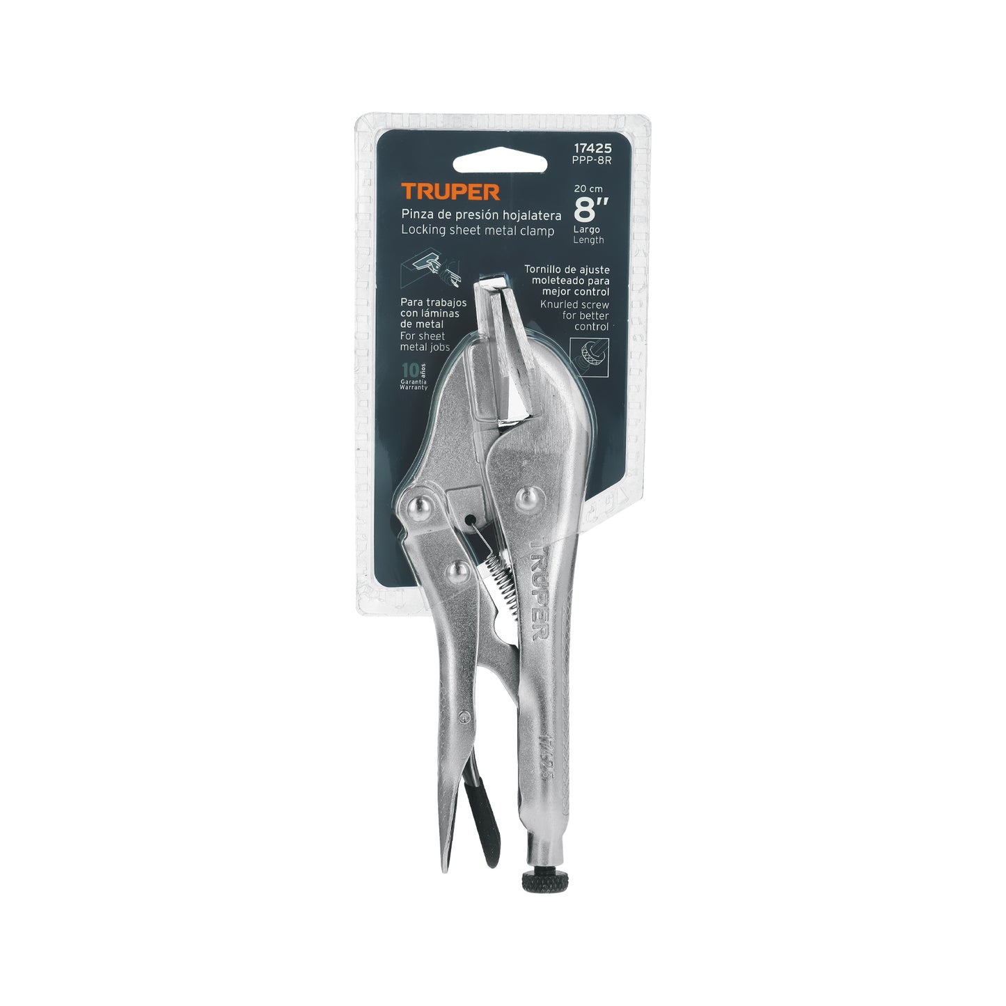 Pinza de Presión 8" Hojalatera, Truper