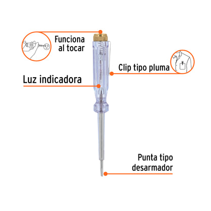 Probador de Circuitos de Corriente Alterna 14 Cm, Truper