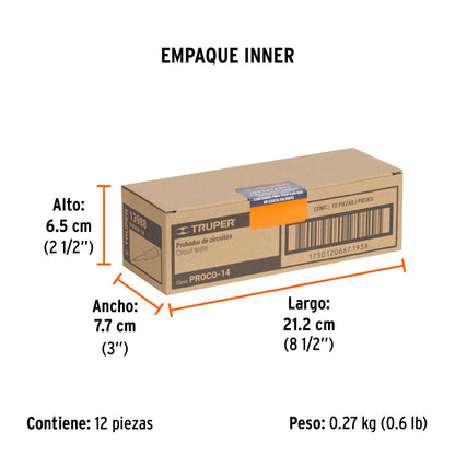 Probador de Circuitos de Corriente Alterna 14 Cm, Truper