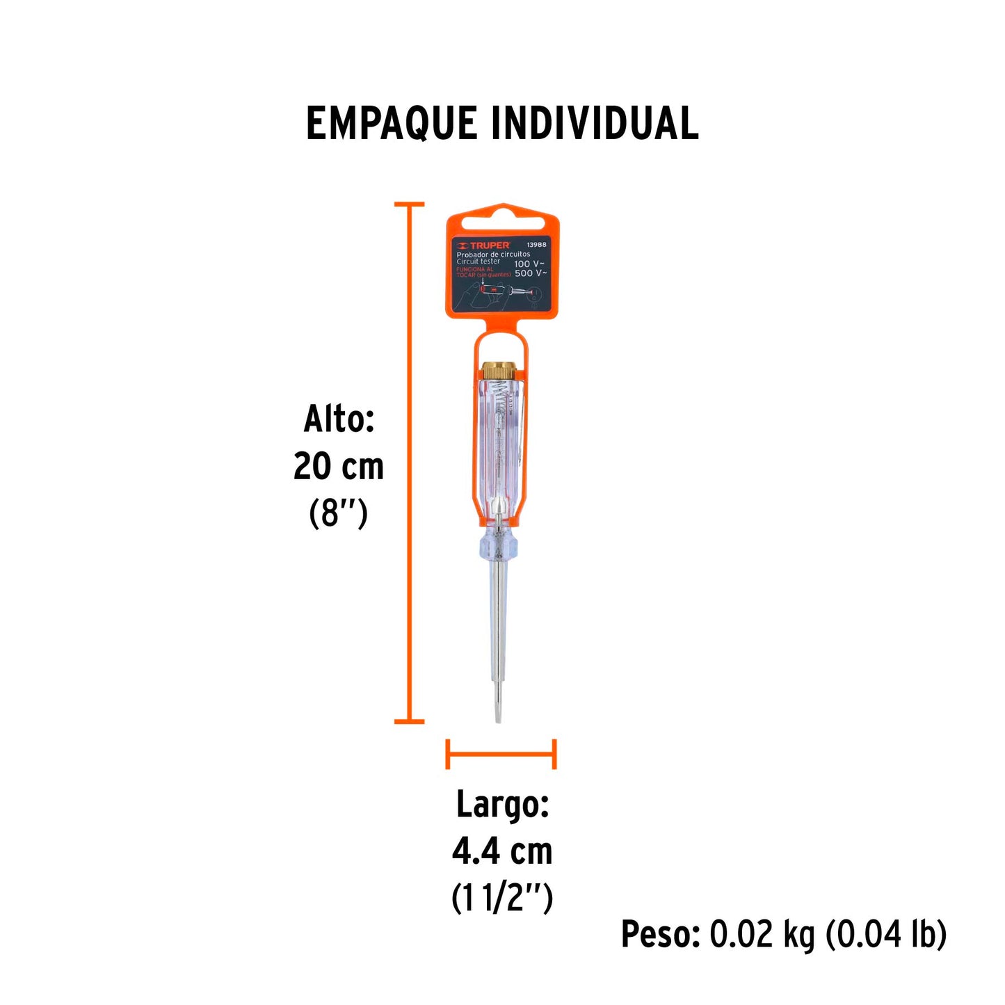 Probador de Circuitos de Corriente Alterna 14 Cm, Truper