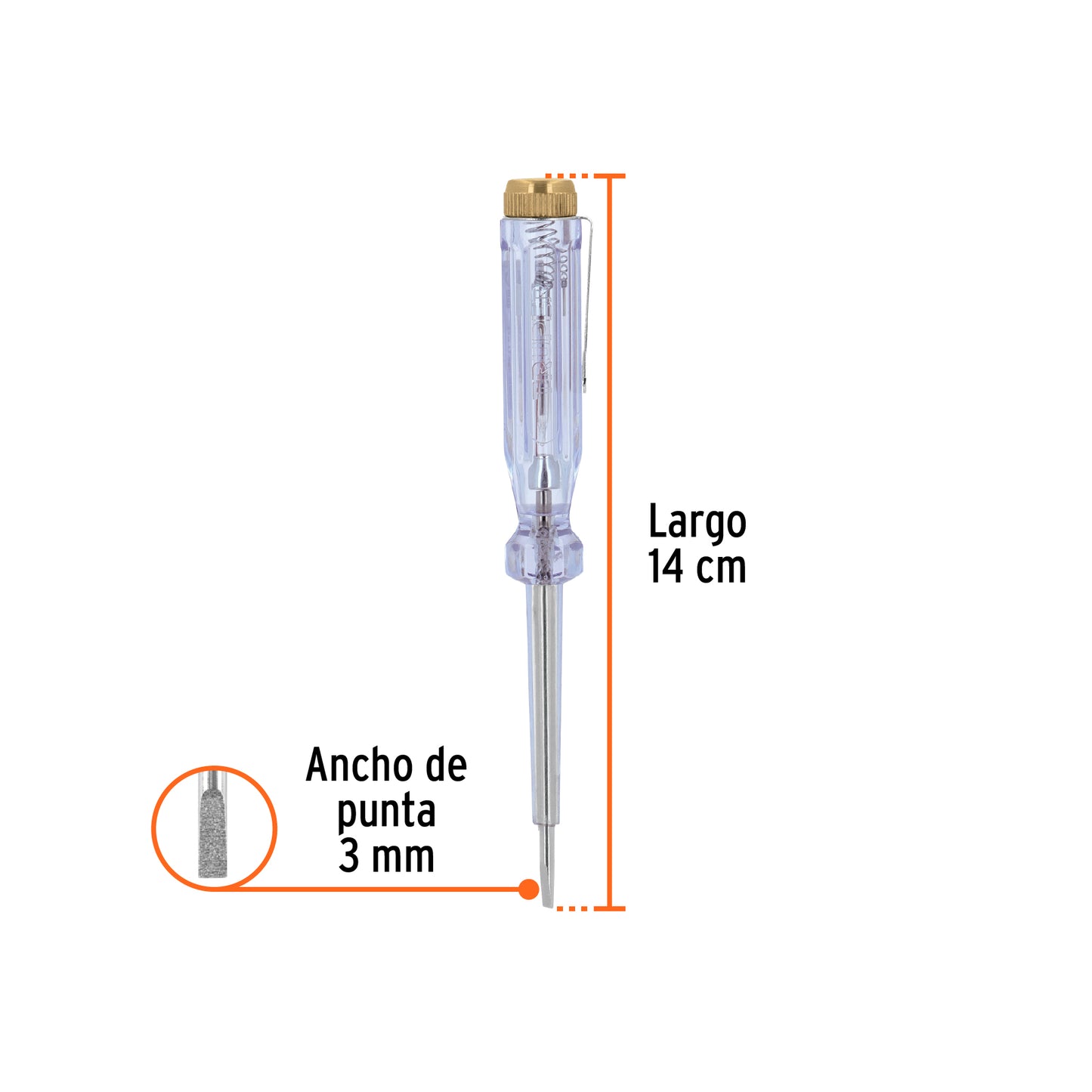 Probador de Circuitos de Corriente Alterna 14 Cm, Truper