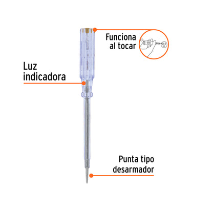 Probador de Circuitos de Corriente Alterna 19 Cm, Truper
