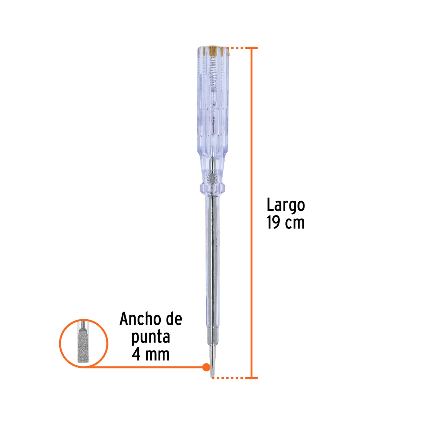 Probador de Circuitos de Corriente Alterna 19 Cm, Truper