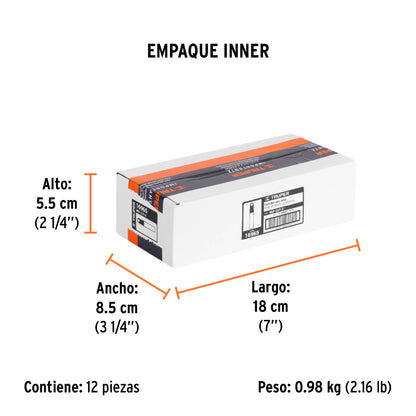 Estuche con 10 Cuchillas Sk4 de 18 Mm para Cutter, Truper