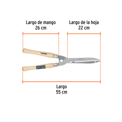 Tijera para Poda 55 Cm, Classic, Mangos de Madera, Truper