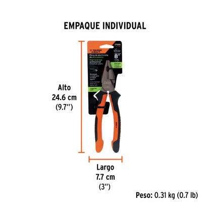 Pinza para Electricista 8" Alta Palanca,comfort Grip,expert