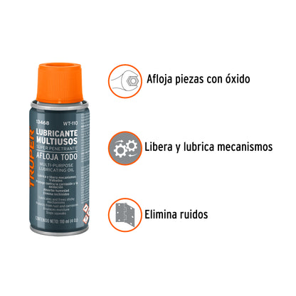 Lubricante Multiusos en Aerosol, 110ml (4oz), Truper