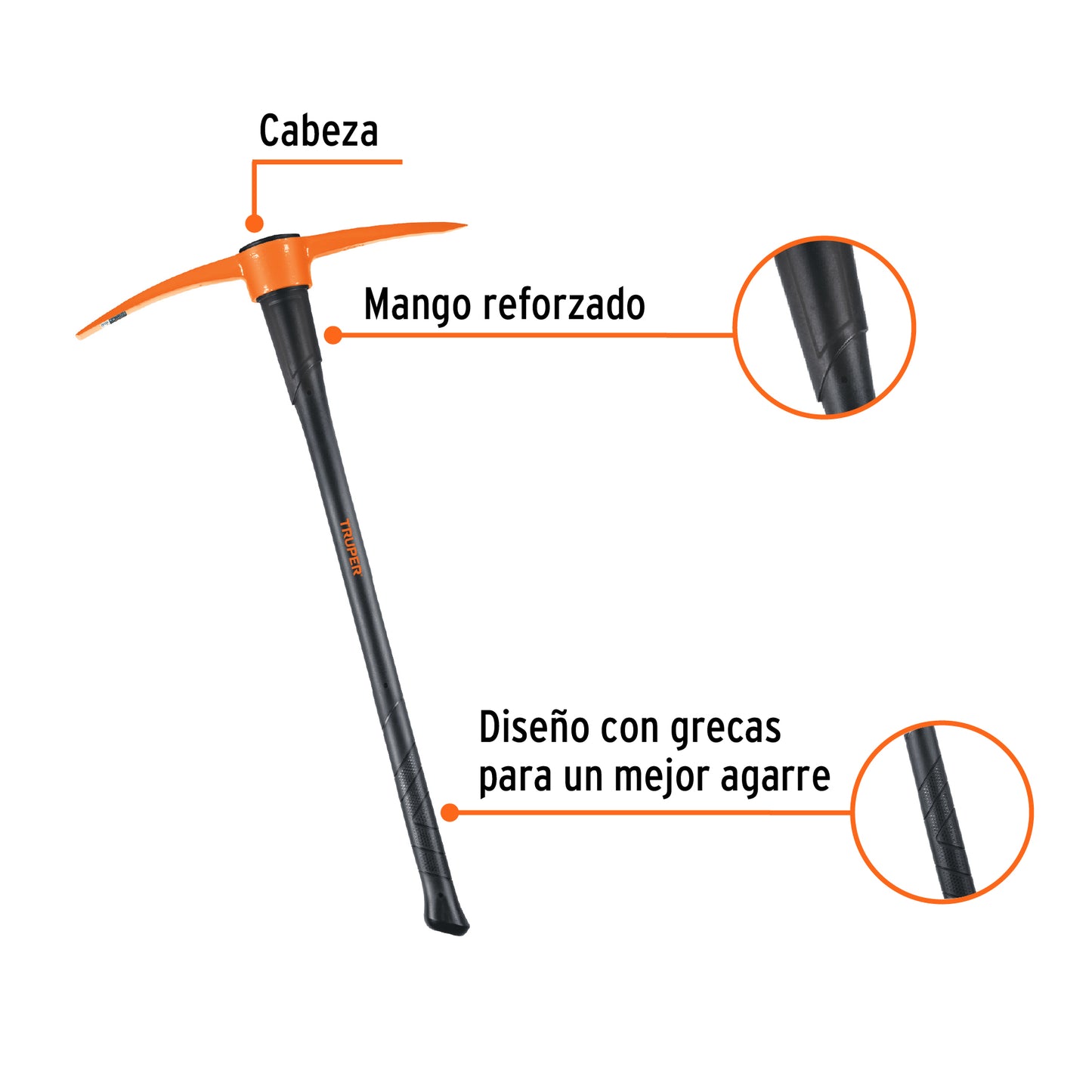 Picota 5 Lb, Mango Fibra de Vidrio 36", Truper