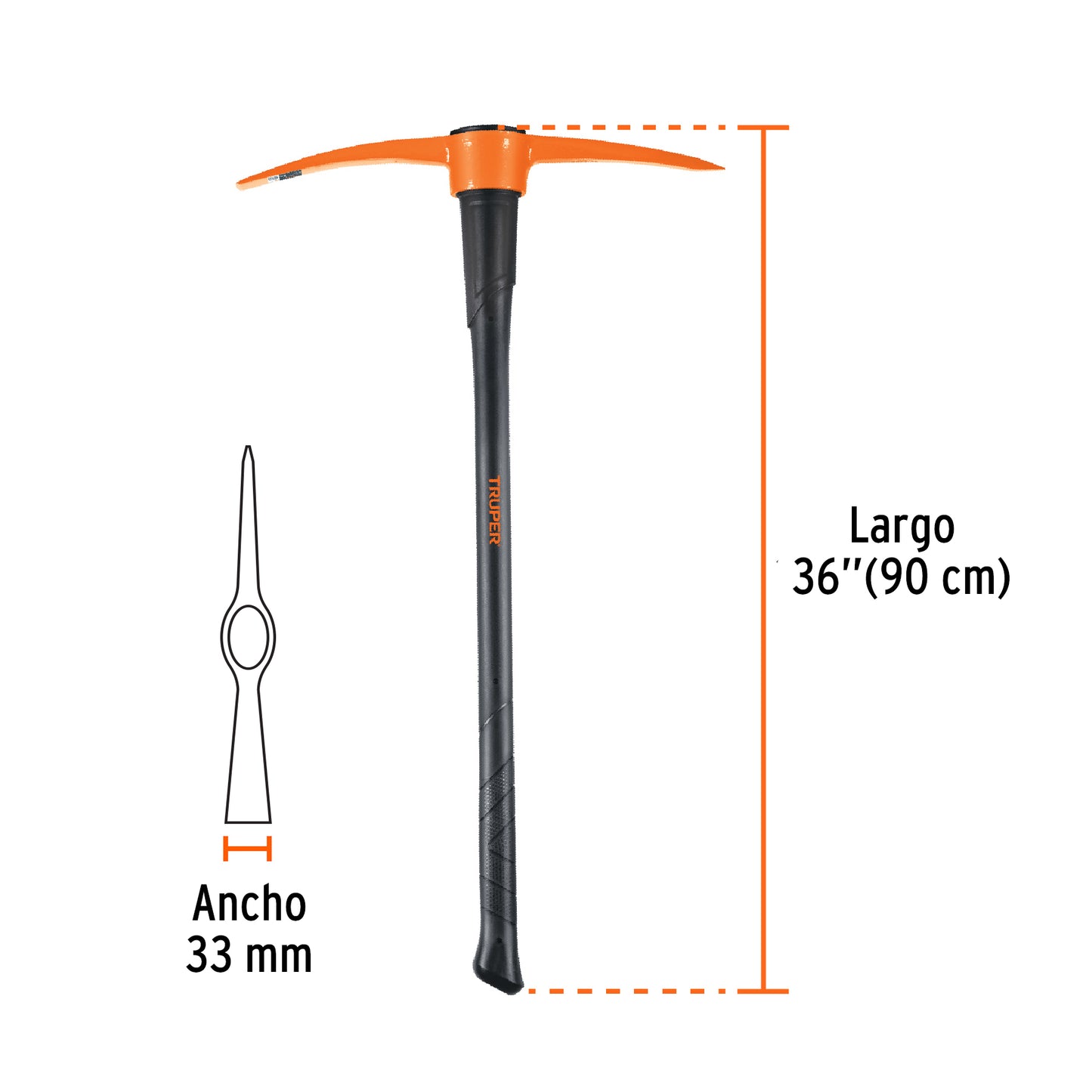 Picota 5 Lb, Mango Fibra de Vidrio 36", Truper