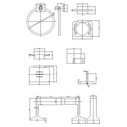 KIT 5 PIEZAS ACCESORIOS BAÑO MOSSINI