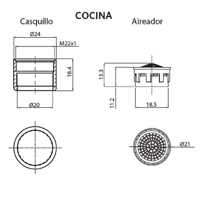 SET DE 2 AIREADOR BAÑO/COCINA